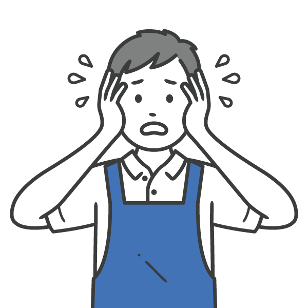 介護現場で情報共有に困っているスタッフ